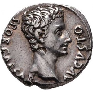 Augustus, 27 př.Kr. - 14 po Kr., AR Denár, Rv: VOT.P.SVSC.PRO.SAL.ET.RED.IOM.SACR.,