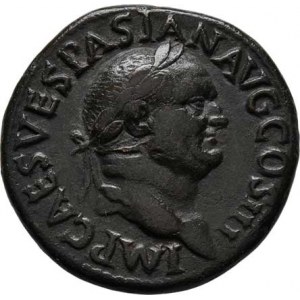 Vespasianus, 69 - 79, AE As, Rv:VICTORIA.NAVALIS.S.C., Victoria zprava