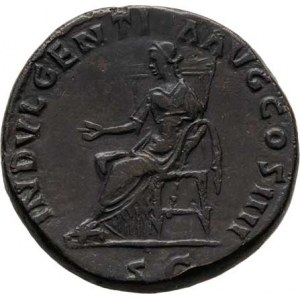 Antoninus Pius, 138 - 161, AE Sestercius, Rv:INDVLGENTIA.AVG.COS.IIII.S.C.,