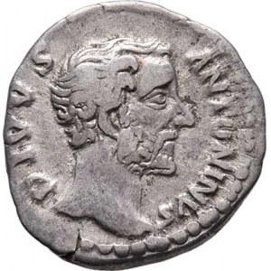 Antoninus Pius - posmrtná ražba za Marca Aurelia, AR Denár, Rv:CONSECRATIO., sedící orel, RIC.429