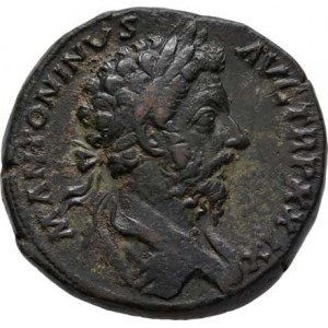 Marcus Aurelius, 161 - 180, AE Sestercius, Rv:IMP.VII.COS.III.S.C., stojící