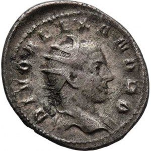 Alexander Severus - posmrtná ražba za Traiana Decia, AR Antoninianus, Rv:CONSECRATIO., sedící ore