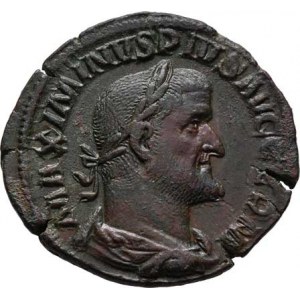 Maximinus I., 235 - 238, AE Sestercius, Rv:PAX.AVGVSTI.S.C., stojící Pax,