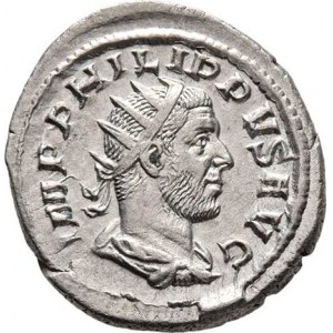 Philippus I., 244 - 249, AR Antoninianus, Rv: nápis FELICITAS.IMPP., RIC.60,