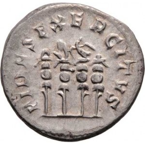 Philippus I., 244 - 249, AR Antoninianus, Rv:FIDES.EXERCITVS., čtyři