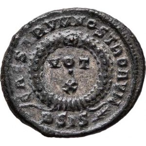 Constantinus II. - jako césar, 317 - 337, AE3, Rv:CAESARVM.NOSTRORVM.VOT.X., RIC.7.173,