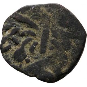 Mamlúci-Bahrí, Al Násir ed din Hasan, AH.755 - 762, AE Fals, mincovna Haleb, AH.760 (= 1358), podob