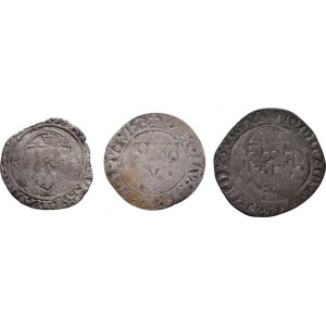 Francie, Karel VII. a Ludvík XI., Královský groš b.l., kříž, v úsečích střídavě koruny