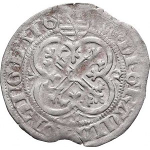 Sasko - Míšeň, Wilhelm III., 1445 - 1482, Groš routový (1466-78), Gotha-H.Erhard, Krug.1310/2,