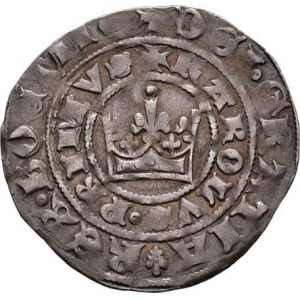 Karel IV., 1346 - 1378, Pražský groš, Ve.1, Pinta.I.a/1 - kroužek za KAROLVS,