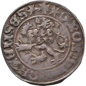 Jiří z Poděbrad, 1458 - 1471, Pražský groš, Há.I.a/8, 2.685g, nedor., pěkná patina