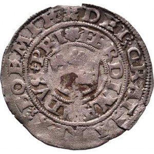 Ferdinand I., 1526 - 1564, Pražský groš 1547, K.Hora-Lídl, Chv.3/b.K - var.opisu