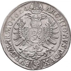 Ferdinand II., 1619 - 1637 (Mince dobrého zrna), Tolar 1624, Jáchymov-Steinmüller, J.19, MKČ.838,
