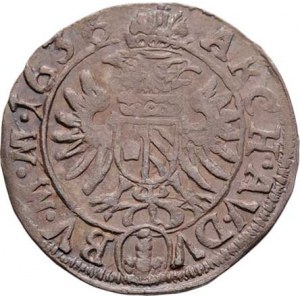 Ferdinand II., 1619 - 1637 (Mince dobrého zrna), 3 Krejcar 1636, Praha-Schuster, J.31c, MKČ.763,