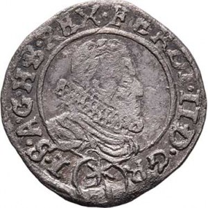 Ferdinand II., 1619 - 1637 (Mince dobrého zrna), Krejcar 1637, Praha-Wolker, J.26, MKČ.765, 0.839g,
