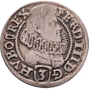Ferdinand III. v Kladsku, 1627 - 1657, 3 Krejcar 1629 PH, Petr Hemma, NŠ.113, MKČ.1335a,