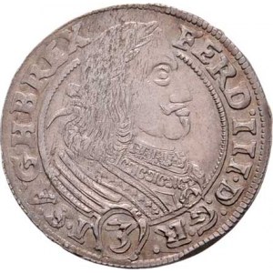 Ferdinand III., 1637 - 1657, 3 Krejcar 1657 GH, Vratislav-Hübner, MKČ.1294, jako