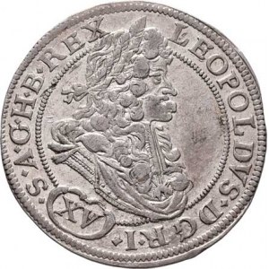 Leopold I., 1657 - 1705, XV Krejcar 1694 CB, Břeh-Brettschneider, Höll.94.1.5,