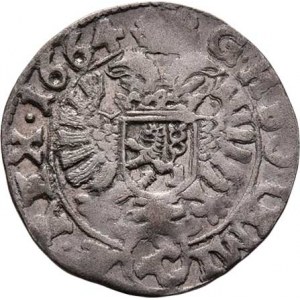 Leopold I., 1657 - 1705, 3 Krejcar 1664, K.Hora-Hackl, Nech.281, MKČ.1451,