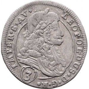 Leopold I., 1657 - 1705, 3 Krejcar 1705 BW, K.Hora-Wohnsidler, MKČ.1460,