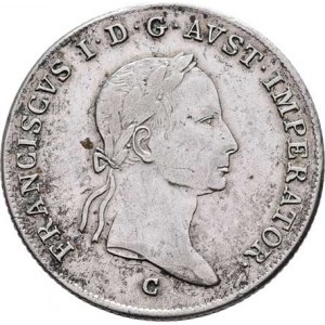 František II., 1792 - 1835, 20 Krejcar 1832 C, Praha, 6.647g, nep.hr., nep.rysky,