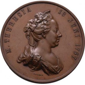 Marie Terezie, 1740 - 1780, Seidan - AE med. na 100 let řádu Marie Terezie 1857 -