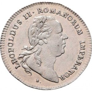 Leopold II., 1790 - 1792, Menší jeton na volbu ve Frankfurtu 30.9.1790 - poprsí