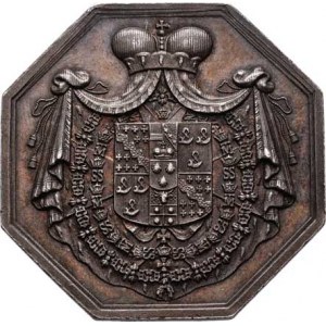Metternich, Clemens Wenzel Lothar, 1773 - 1859, Weiss - AR osmiúhelníková medaile b.l. - korun. zna