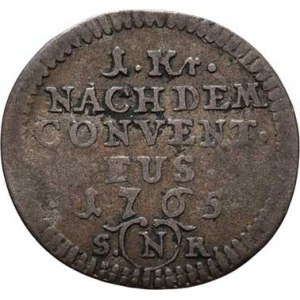 Schwarzenberg, Josef Adam Johann, 1732 - 1782, Krejcar 1765 S-N-R, Norimberk, znak s knížecím
