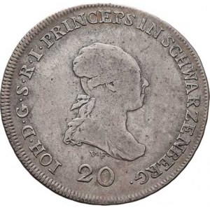 Schwarzenberg, Johann Nepomuk, 1782 - 1789, 20 Krejcar 1783, Vídeň-Cronberg, poprsí zprava, opis/