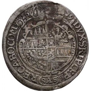 Olomouc-biskup., Karel II. Liechtenstein, 1664 - 1695, VI Krejcar 1679 SAS, S-V.351 (C1/D1), 2.780g
