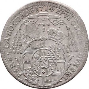 Olomouc-biskup., W.Hanibal Schrattenbach, 1711 - 1738, VI Krejcar 1714, S-V.705 (B3/C1), 2.972g, ne
