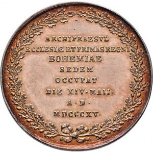 Praha-arcibisk., Václav Leop. Chlumčanský, 1814-1830, Nesign. - AR intronizační jeton 14.5.1815 - z