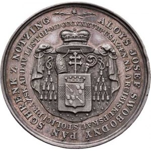 Praha-arcibisk., Alois Josef Schrenk, 1838 - 1849, Lerch - AR introniz. medaile 4.XI.1838 - korunov