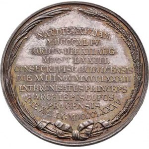 Praha-arcibisk., František kard. Schönborn, 1885-1899, Nesign. - AR intronizační medaile 15.8.1885