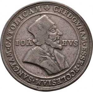 Církevní medaile - Mistr Jan Hus, Nesign. (Chr.Wermuth 1717) - Husův tolar - poprsí