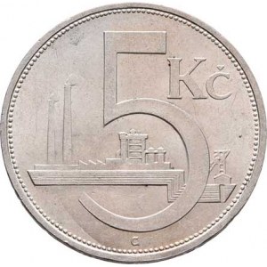 Československo 1918 - 1938, 5 Koruna 1929, KM.11 (Ag500), 7.022g, nep.hr.,