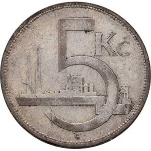 Československo 1918 - 1938, 5 Koruna 1932, KM.11 (Ag500), 6.987g, nep.hr.,