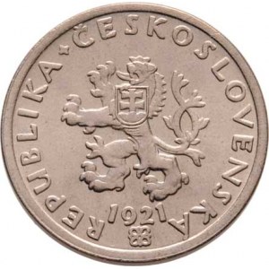 Československo 1918 - 1938, 20 Haléř 1921, KM.1 (CuNi), 3.297g