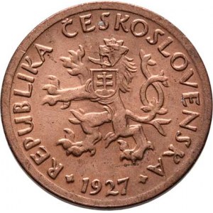 Československo 1918 - 1938, 10 Haléř 1927, KM.3 (CuZn), 1.969g