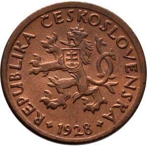 Československo 1918 - 1938, 10 Haléř 1928, KM.3 (CuZn), 1.965g, patina