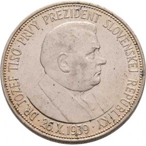 Slovenská republika, 1939 - 1945, 20 Koruna 1939 - volební, KM.3 (Ag500), 14.993g,