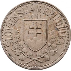 Slovenská republika, 1939 - 1945, 20 Koruna 1941 - jednoduchý kříž na rotundě, KM.7.1