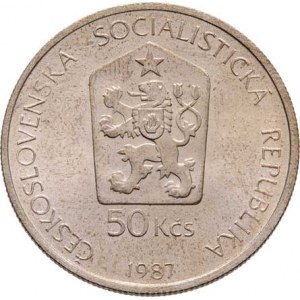 Československo 1961 - 1990, 50 Koruna 1987 - kůň Převalského, KM.127 (Ag500,
