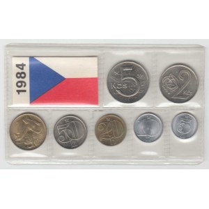 Sady oběhových mincí, Ročník 1984 - ve folii 7ks