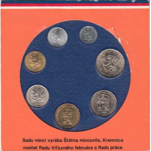 Sady oběhových mincí, Ročník 1990 - v etui, poškozený přebal 7ks