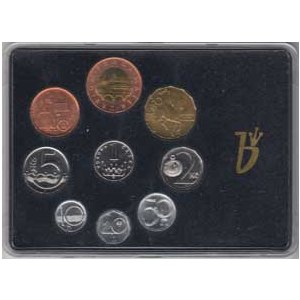 Česká republika, 1993 -, Sada oběhových mincí v původní etui - ročník 1993,