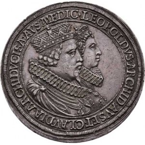 Arcivévoda Leopold Tyrolský a Claudia Medici, 2 Tolar b.l. (1626) - svatební, M-A.106, M-T.463,