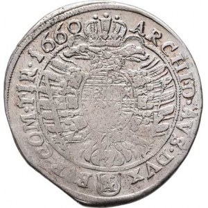 Leopold I., 1657 - 1705, XV Krejcar 1660 CA, Vídeň-Cetto, Höll.60.10.1,