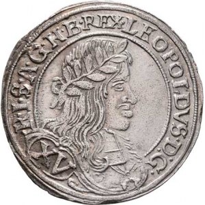 Leopold I., 1657 - 1705, XV Krejcar 1661 CA, Vídeň-Cetto, Höll.61.1.2,